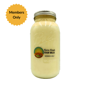 Raw Milk (1/2 Gallon) MEMBERS ONLY
